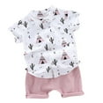 thumbnail image 1 of Summer Kid Clothes Suit Baby Boys Cartoon Short Slevee Top+Short, 1 of 9