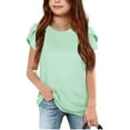 thumbnail image 1 of Summer Kids Casual Short Sleeved T-Shirt Simple Style Girls Children Tops, 1 of 2