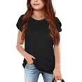 thumbnail image 1 of Summer Kids Casual Short Sleeved T-Shirt Simple Style Girls Children Tops, 1 of 2