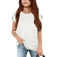 thumbnail image 1 of Summer Kids Casual Short Sleeved T-Shirt Simple Style Girls Children Tops, 1 of 2