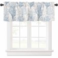 thumbnail image 1 of Summer Kitchen Curtain Valance Living Room Valance for Windows Summer Ocean Light Blue Coral Valance Curtains Short Rod Pocket Window Valance for Bedroom, 54"x18", 1 of 6