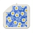 thumbnail image 1 of Summer Kitchen Dish Drying Mat with Daisy Pattern Microfiber Drainer Pad for Dishes Absorbent Floral Rack Mat Foldable 16x18 Inch, 1 of 7