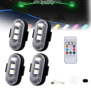 Summer LED Lights for Car,RGB Car LED Light for Summer, Remote Control Strobe Light, Wireless Interior Leds