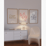 Summer La Dolce Vita Beach Bikini Coastal Poster Set Set 3 , Poster Only