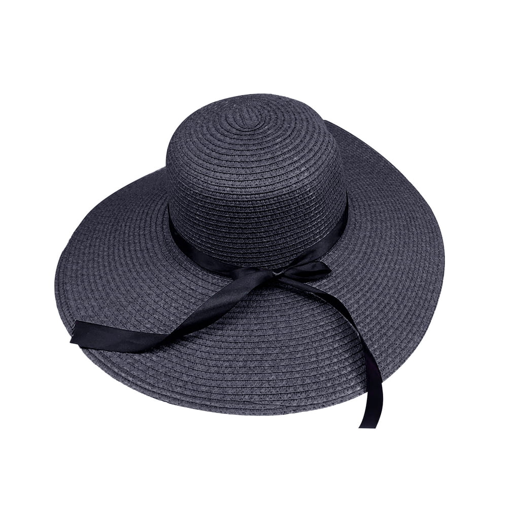 Summer Ladies Big Brim Straw Hat Out of The Street Sunscreen Sunshade  Korean Folding Beach Vacation Large Straw Hat 