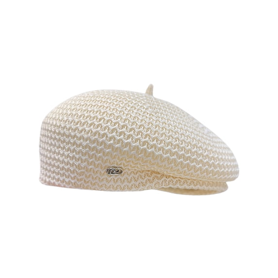 Summer Ladies' Breathable Beach Hat Adjustable Casual Beret Lightweight Sun Protection Outdoor Activities