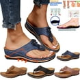 thumbnail image 1 of Summer Ladies Flip-Flops Wedge Heel Slippers Sandals Casual Flip Flops Women's Shoes Blue qILAKOG Size 7, 1 of 7