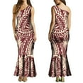 thumbnail image 1 of Summer Ladies Long Dress Polynesian Dress Sexy Sleeveless One-Shoulder Dress Elegant Flounce Skirt Maxi Dress 2024, 1 of 2