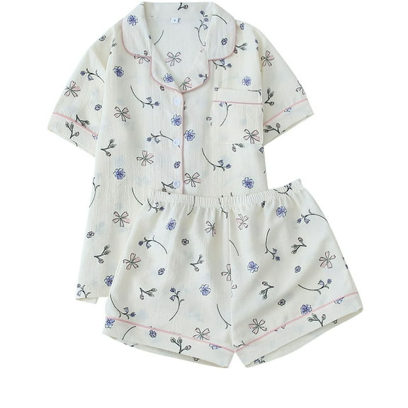 Ladies Nightwear Akafmk Women's Pajama Sets, Cotton Pajamas for Women Set, Ladies' Gradient Printed Casual Top Pants Pajama Set