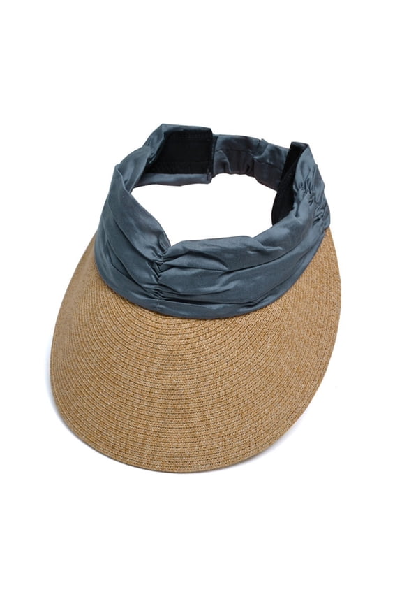 Summer Ladies Outdoor Hat Beach Sunscreen Hat Woven Large Brim Empty Top Straw Hat Men's Rain Hats Pool Hat Men Hats Fashion Dominoes Visor Travel Beach Ladies Visors for Women Rain Hat for Women