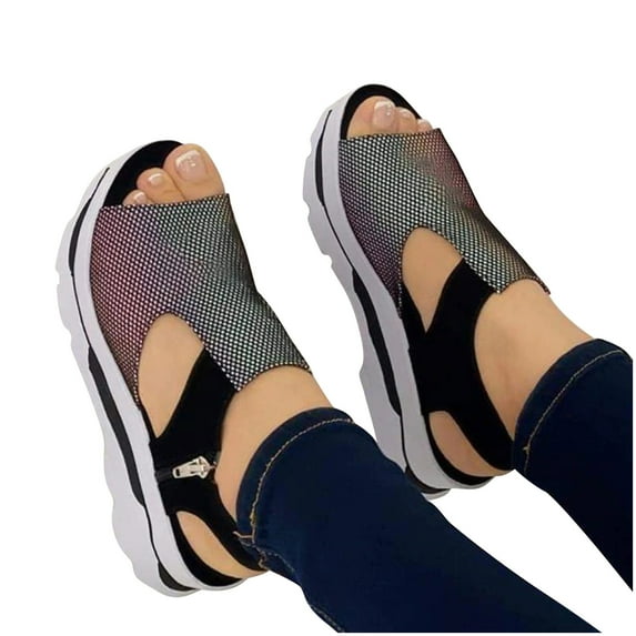 Summer Ladies Women Flat Thick Soled Shoes Fashion Casual Beach Sandals
