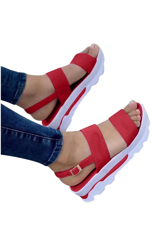 Summer Ladies Women Flat Thick Soled Shoes Fashion Casual Beach Sandals
