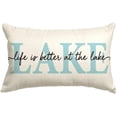 thumbnail image 1 of Summer Lake Throw Pillow Cover, 12 x 20 Inch Life is Better at The Lake Cushion Case Decoration for Sofa Couch, 1 of 6