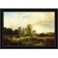 thumbnail image 1 of Summer Landscape with Cows 40x28 Large Black Ornate Wood Framed Canvas Art by Thomas Moran, 1 of 2