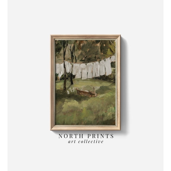 Summer Laundry Room Farmhouse Poster, Unframed Size 16x24