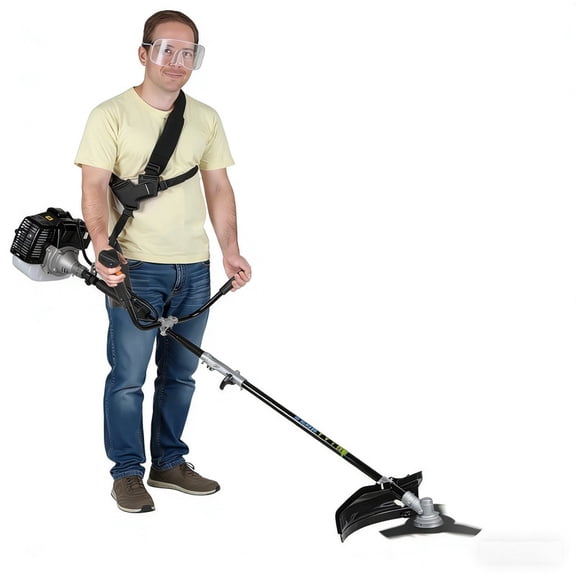 Summer Lawn Edger & Trimmer 52CC Gas Powered, Weed Wacker for Grass Clippings & Overgrowth, 7000 RPM Brush Cutter for Fence Lines, Walkways & Driveways