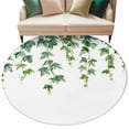 thumbnail image 1 of Summer Leaf Round Area&nbsp;Rug 7ft Green Gradient Plant Watercolor Non-Slip&nbsp;Washable Circle Rugs Soft Felt Indoor Floor Mat for Bedroom Kitchen Living Room Bathroom, 1 of 9