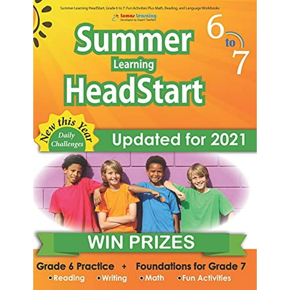 Pre-Owned Summer Learning HeadStart, Grade 6 to 7: Fun Activities Plus Math, Reading, and Language Workbooks: Bridge to Success with Common Core Aligned Resourc (Paperback) 1940484723 9781940484723