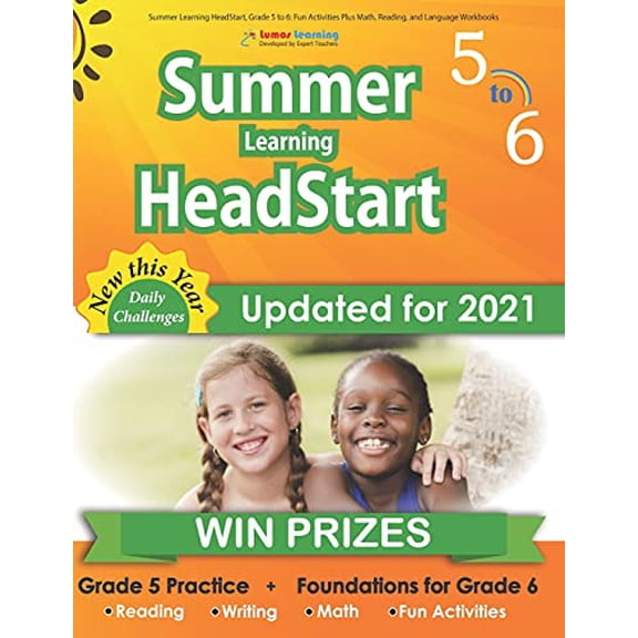 Pre-Owned Lumos Summer Learning HeadStart, Grade 5 to 6 : Fun Activities Plus Math, Reading, and Language Workbooks: Bridge to Success with Common Core Aligned Resources and Workbooks