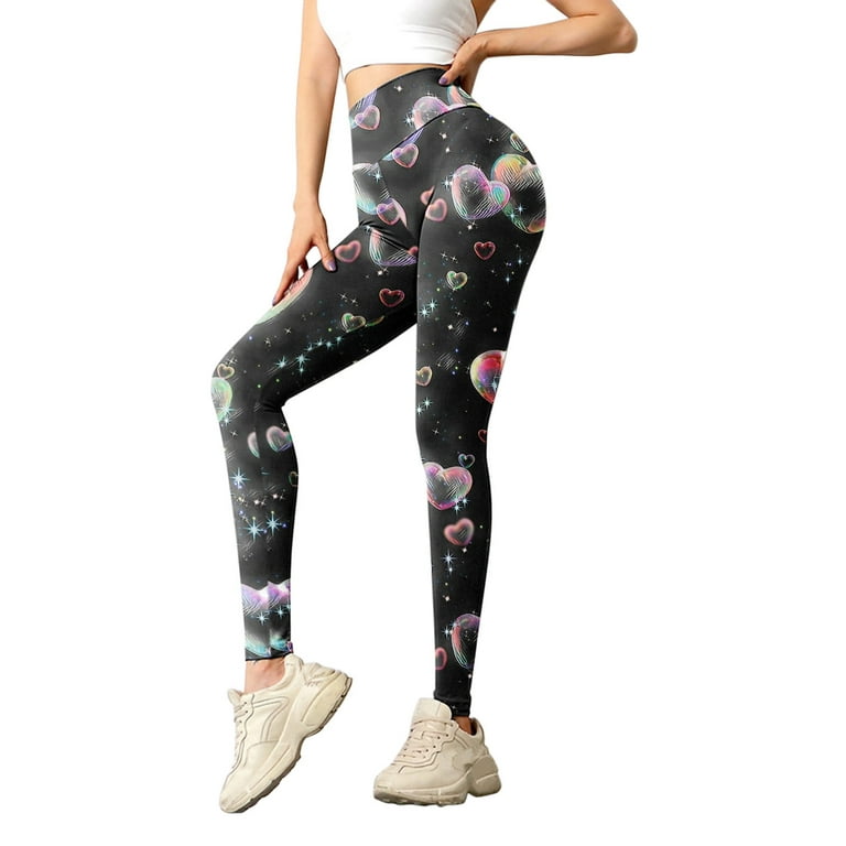 Summer Leggings for Women Lightweight Print Booty Skinny Pilates Gym Yoga  Pant Gray XL