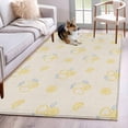 thumbnail image 1 of Summer Lemon Area Rugs 2.7'x5', Washable Small Throw Rugs for Kitchen Bedroom, Yellow Fruits Leaves Lemon Farmhouse Beige Indoor Outdoor Rug Non-Slip Low Pile Carpet Runner Reversible Floor Mats, 1 of 8