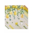 thumbnail image 1 of Summer Lemon Cloth Napkins Set of 4 Reusable Dinner Napkins, Eucalyptus Flower Leaf Retro Botanical Cocktail Napkin Washable Table Napkins for Wedding/Holiday Party/Baby Shower 20"x20", 1 of 7