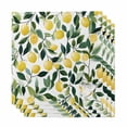 thumbnail image 1 of Summer Lemon Cloth Napkins, Yellow Fruits Green Botanical Pastoral Washable and Reusable Dinner Napkins Set of 4, Table Napkin for Kitchen Party Birthday Wedding Hotel Housewarming 20"x20", 1 of 8