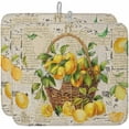 thumbnail image 1 of Summer Lemon Dish Drying Mat for Kitchen Counter, Microfiber Rack Pads, Watercolor Yellow Fruits Botanical Vintage Absorbent Dish Bottle Drying Mat, 18''''x24'''', 1 Pack, 1 of 6