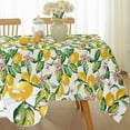 thumbnail image 1 of Summer Lemon Flower Tablecloth 60x120 inches Polyester Rectangle, Spillproof Washable Reusable Table Cloth for Dining Room, Farmhouse, Picnic, Outdoor, Kitchen Table Décor, 1 of 7