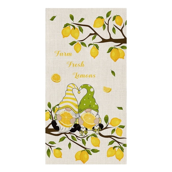 Summer Lemon Lemon Tree Gnome Soft Microfiber Kitchen Towel Absorbent Clean Dish Cloth Towels Kichen Cleaning Supplies