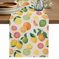 thumbnail image 1 of Summer Lemon Orange Table Runner 72 Inches, Farmhouse Tropical Fruit Rustic Bed Runner Dresser Scarves Tabletop for Indoor Outdoor Parties/Ceremony/Banquet, 14" x 72", 1 of 9