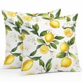 thumbnail image 1 of Summer Lemon Outdoor Pillow Covers Pack of 2 Leaf Yellow Fruit Countryside Watercolor Flower Waterproof Throw Pillow Covers Decorative Cushion Cases for Patio Garden Tent Balcony Couch 26x26 inch, 1 of 8
