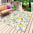 thumbnail image 1 of Summer Lemon Outdoor Rug for Patio/Deck/Porch, Non-Slip Large Area Rug 6 x 9 Ft, Yellow Fruits Spring Floral Botanical Indoor Outdoor Rugs Washable Area Rugs, Reversible Camping Rug Carpet Runner, 1 of 8