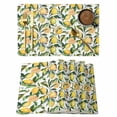 thumbnail image 1 of Summer Lemon Placemats Set of 4 Farmhouse Tropical Botanical Fruit Place Mats Indoor Wipeable Table Mats Washable Cloth Dining Table Placemats for Kitchen Holiday Party Home Decor 13x19 Inch, 1 of 9