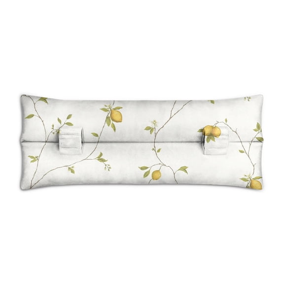 Summer Lemon Print Seatbelt Pillow - Post-Surgery Mastectomy & Chest Surgery Recovery Cushion - Soft Retro Car Travel Pillow for Women