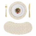 thumbnail image 1 of Summer Lemon Round 13 Inch Placemats Set of 8, Yellow Fruits Leaves Lemon Farmhouse Beige HeatResistant Non Slip Place Mats for Dining Table, Wipeable Braided Kitchen Table Mats for Housewarming, 1 of 9