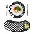 thumbnail image 1 of Summer Lemon Round Placemats Set of 8 for Dinning Tables,Heat-proof Braided Table Mats 13 Inch,Vintage Black Plaid Blue Spring Floral Washable Place Mat for Kitchen Restaurant Party Table Decor, 1 of 9