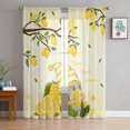 thumbnail image 1 of Summer Lemon Sheer Curtains 72 Inches Long 2 Panels Set, Window Sheer Curtains for Living Room/Bedroom, Yellow Ombre Gnomes Lemon Tree Light Filtering Rod Pocket Curtain 52'' x 72'' x 2, 1 of 7