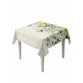 thumbnail image 1 of Summer Lemon Table Cloth, Spring Eucalyptus Leaves Botanical Vintage Waterproof Tablecloth for Square Tables, Reusable Washable Fabric Table Cover for Restaurant Kitchen Dining Tables 60"x60", 1 of 6