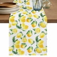 thumbnail image 1 of Summer Lemon Table Runner 70 Inches, Green Botanical Yellow Fruits Bed Runner Dresser Scarves Tabletop for Indoor Outdoor Parties/Ceremony/Banquet, 13" x 70", 1 of 9