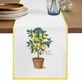 thumbnail image 1 of Summer Lemon Table Runner 72 Inches, Yellow Potted Plant Green Botanical Bed Runner Dresser Scarves Tabletop for Indoor Outdoor Parties/Ceremony/Banquet, 14" x 72", 1 of 9
