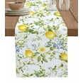 thumbnail image 1 of Summer Lemon Table Runner Watercolor Yellow Spring Floral Botanical Tablerunners 13 x 90 Inch, Table Decorations Tabletop Scarf for Summer Gathering Holiday Farmhouse Kitchen Dining Decor, 1 of 6