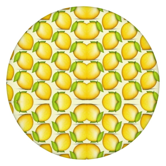 Summer Lemon Tablecloth Yellow Fruit Print Floral Design Cute I Love Lemons Theme for Kitchen