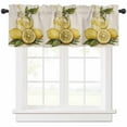 thumbnail image 1 of Summer Lemon Valances for Windows Farmhouse Kitchen Curtains Valances Rod Pocket Valance Curtains for Kitchen Windows Yellow Fruits Green Leaf Vintage Window Valances for Bathroom Bedroom 54"x18", 1 of 6