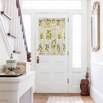 Summer Lemons Door Curtains for Door Window, French Sidelight Front Back Door Curtains With Tieback, Retro Farmhouse Botanical Fruit Leaves Kitchen Rod Pocket Drapes Panel, 54"x40"
