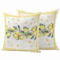 thumbnail image 1 of Summer Lemons Outdoor Pillow Covers Pack of 2 Yellow Fruit Plants Leaves Yellow Checkered Waterproof Throw Pillow Covers Decorative Cushion Cases for Patio Garden Tent Balcony Couch 26x26 inch, 1 of 9