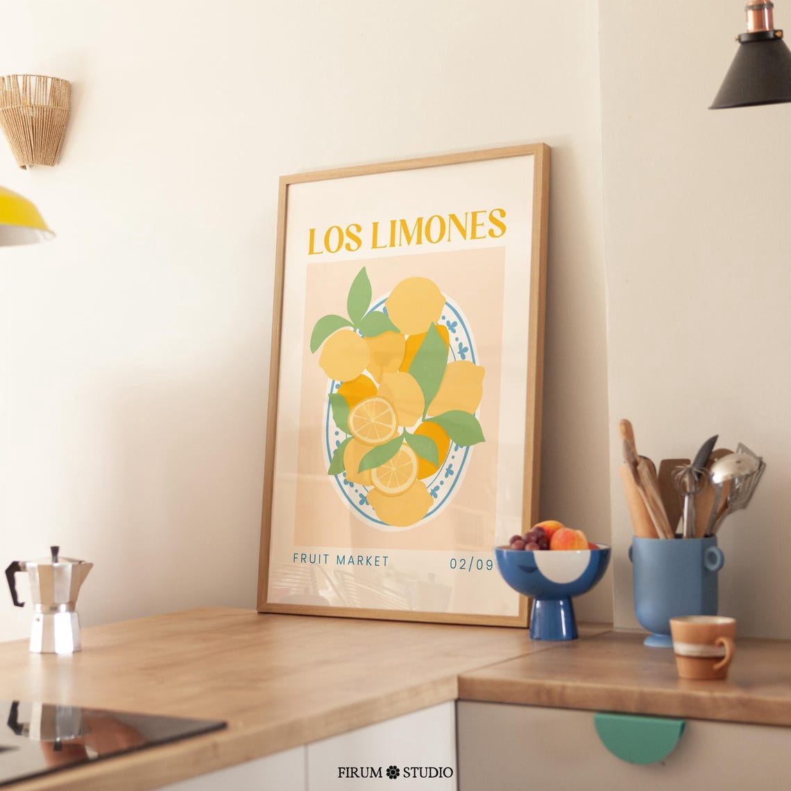 Summer Lemons Printable Wall Art, Citrus Fruit Market Art Poster ...