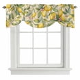 thumbnail image 1 of Summer Lemons Tie Up Valance Curtains for Windows, Kitchen Curtains Window Treatments, Vintage Fruits Green Leaf Botanical Short Window Shades Valances for Bedroom Bathroom Cafe 42"x12", 1 of 8