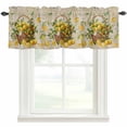 thumbnail image 1 of Summer Lemons Valances for Windows in Fruit Basket Old Newspaper Rod Pocket Curtain Valance Window Treatment Short Curtains for Kitchen Living Room, 60"x18", 1 of 9
