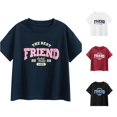 thumbnail image 1 of Summer Letter Print Tee for Toddler Boys Girls Short Sleeve Casual Crew Neck Kids Tops Soft Blend Breathable Playful Graphic Shirts Kids T-Shirts Summer Clothes, 1 of 3